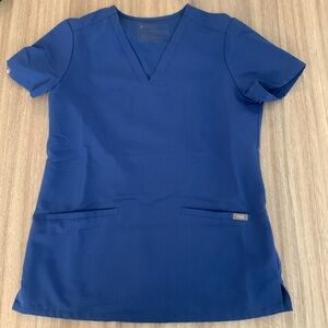 Figs Scrubs Casma Short Sleeve Top XS Blue